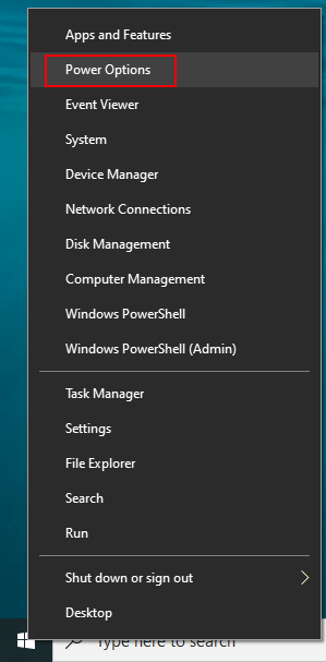 Power Options