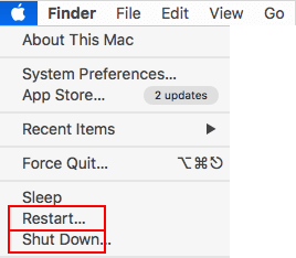 Restart Mac
