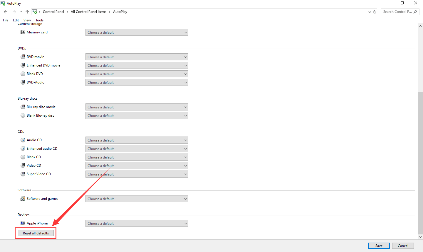 re-enable Windows 10 AutoPlay