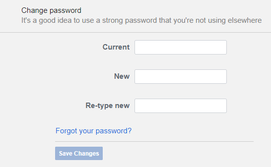 enter old and new password