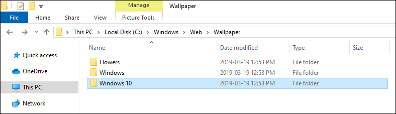 go to the Wallpaper folder