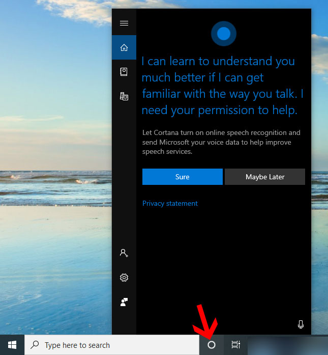 open Windows 10 Settings using Cortana