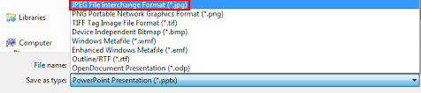 Save as JPEG in PowerPoint