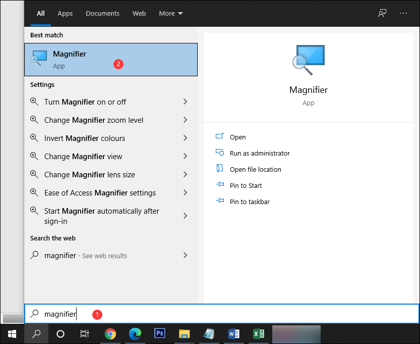 search for magnifier