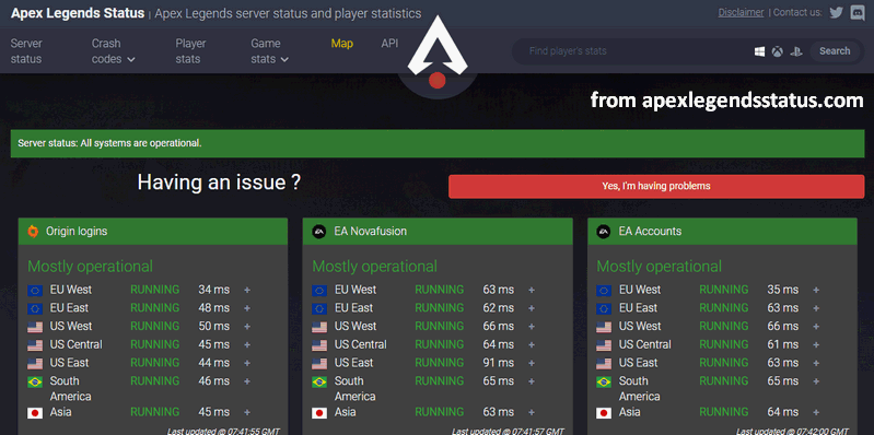 Apex Legends Status