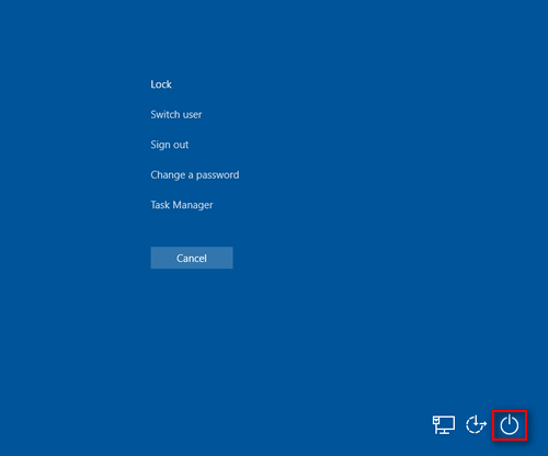 Windows 10 Security Screen