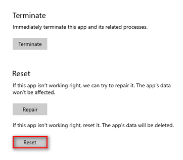 Reset Photos