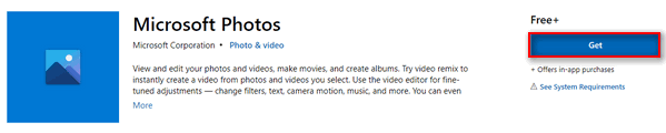 Reinstall Microsoft Photos