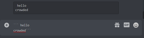 Discord Go Down a Line within Code Block 1