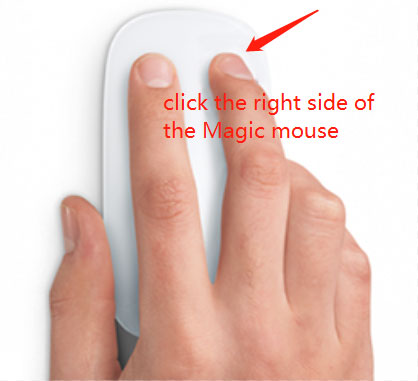 click the right side of the Magic Mouse