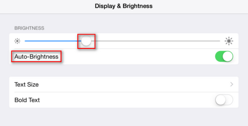 iPad Auto-Brightness