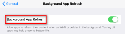 Background App Refresh