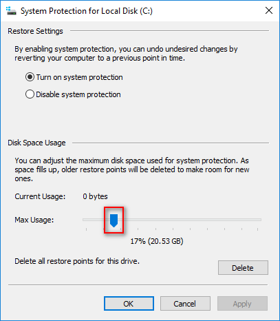 Disk Space Usage