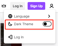 Twitch dark mode