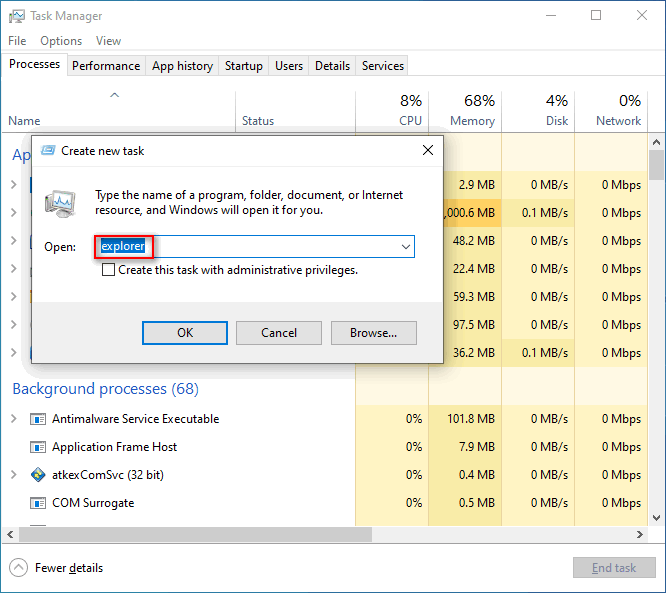 From Task Manager