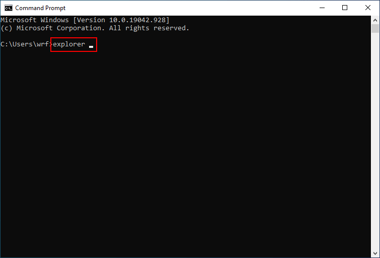 From Command Prompt