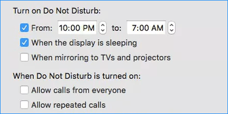 schedule Do Not Disturb