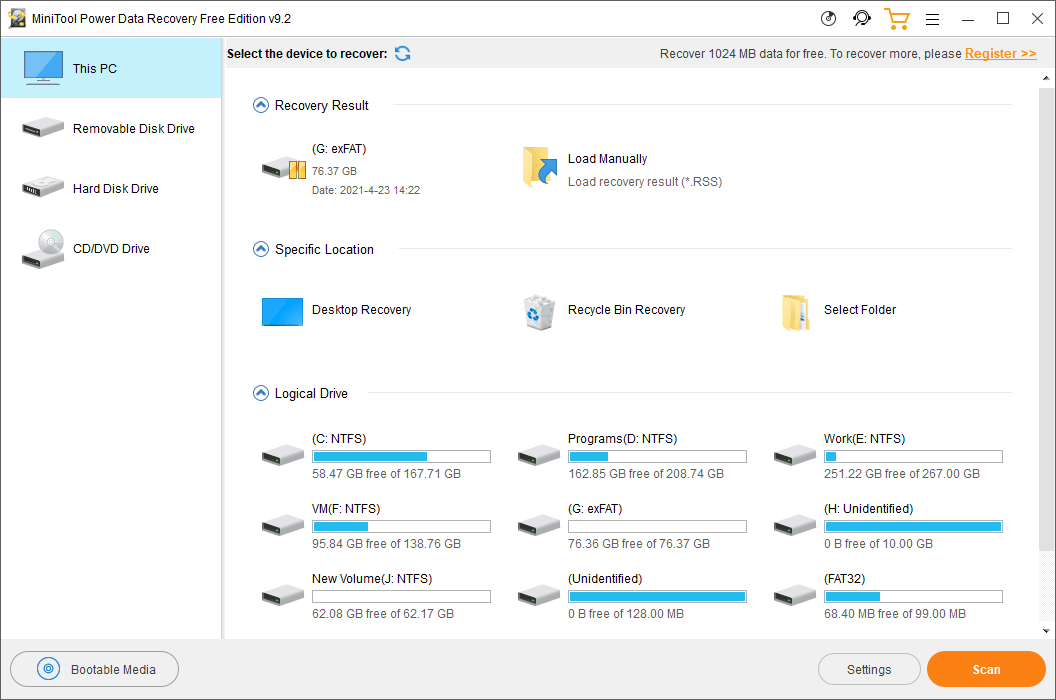 MiniTool Power Data Recovery
