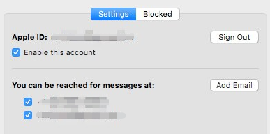 check iMessage setting on Mac