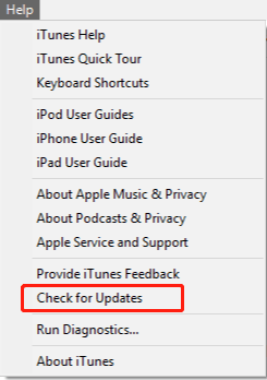 check for updates iTunes
