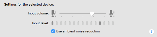 Mac microphone input level