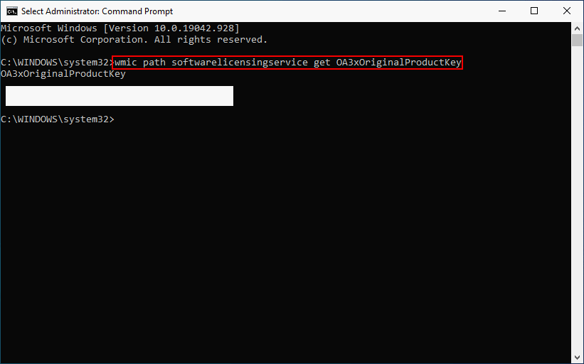 Check in Command Prompt