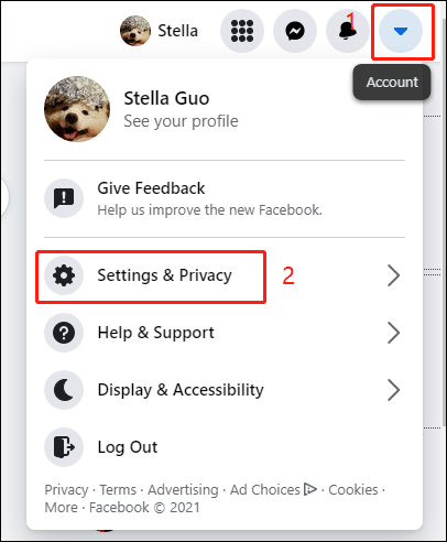 select Settings and Privacy