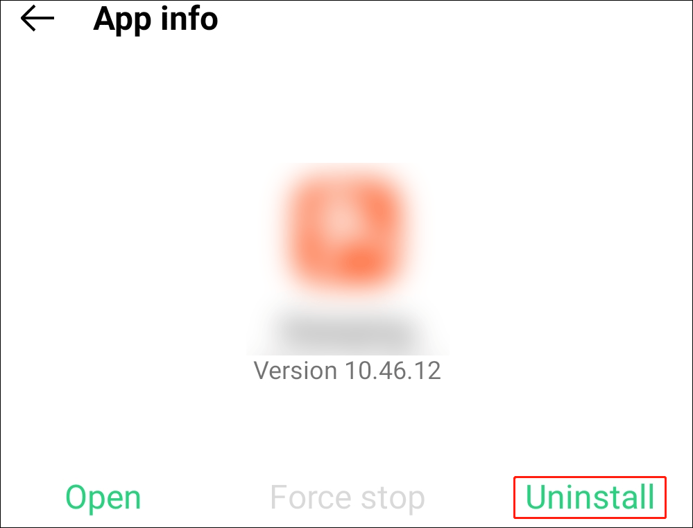 uninstall an app from your phone