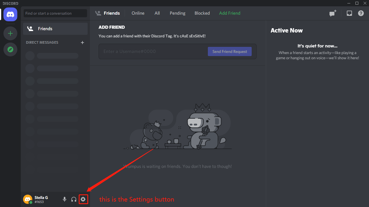click Settings