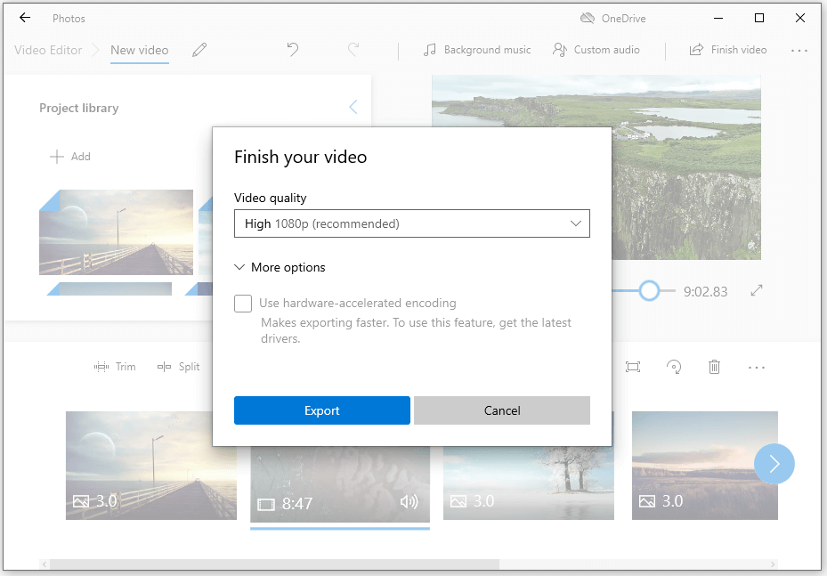 edit videos in Windows 10 with Photos app