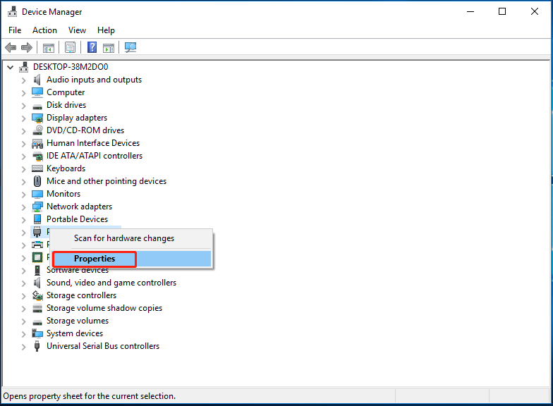 change port settings