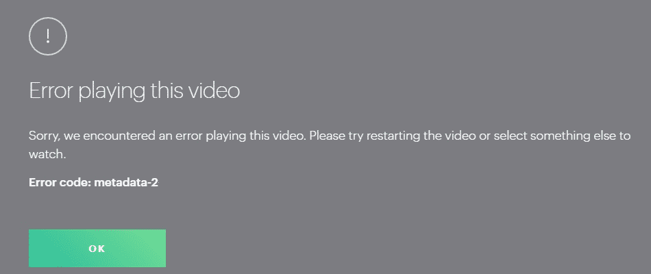 error code medata-2 Hulu