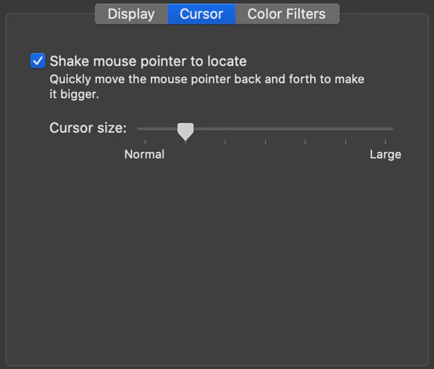 change cursor size