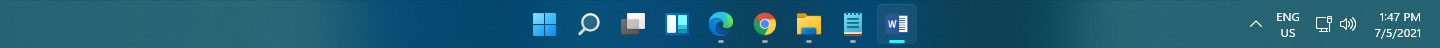 Windows 11 taskbar