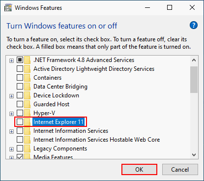 Turn off Internet Explorer