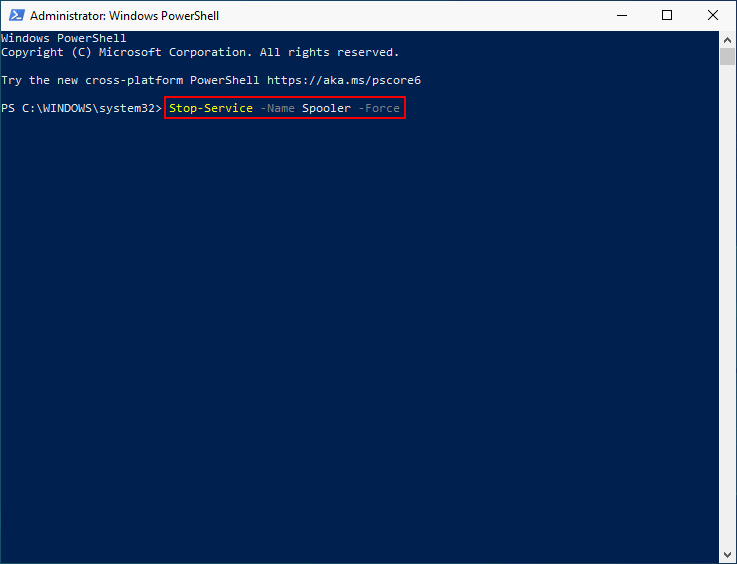 Disable Print Spooler in PowerShell