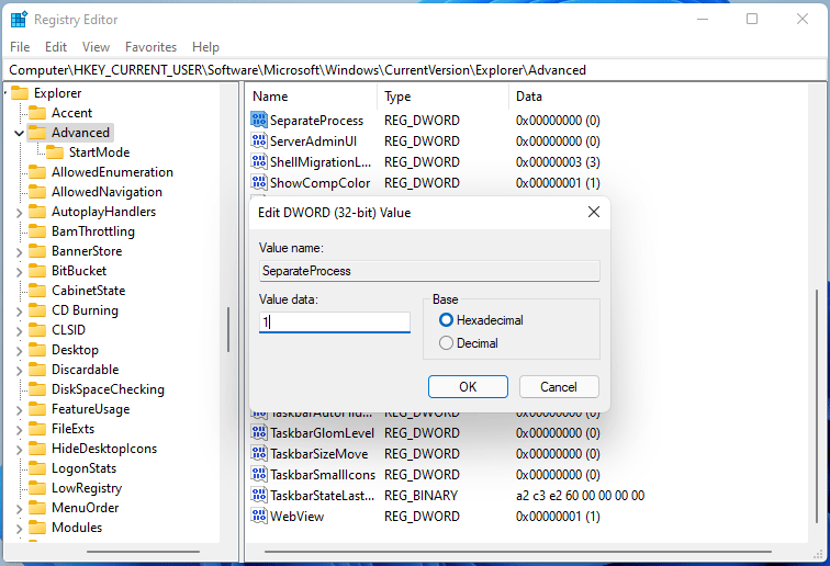 switch back to Windows 10 File Explorer on Windows 11 via Registry