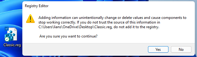 create a registry file