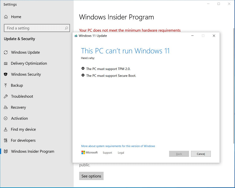 unable to download windows 11 from Windows Insider Program