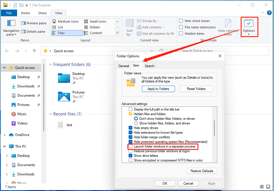 change Windows File Explorer outlook to the new appearance