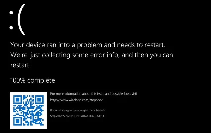 Windows 11 blue screen goes black screen