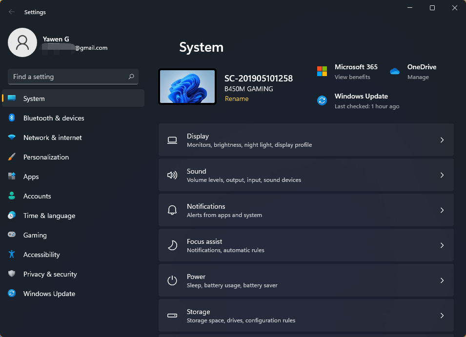 Windows 11 Settings