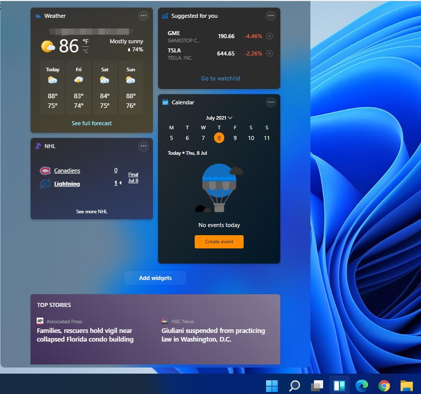 Windows 11 Widgets