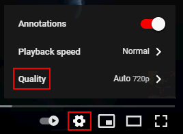 Change video quality