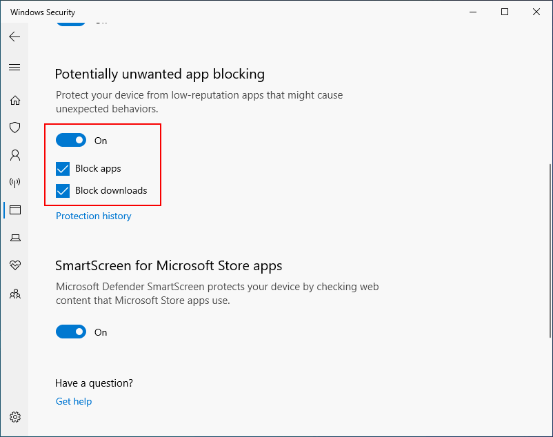 Potentially unwanted app blocking