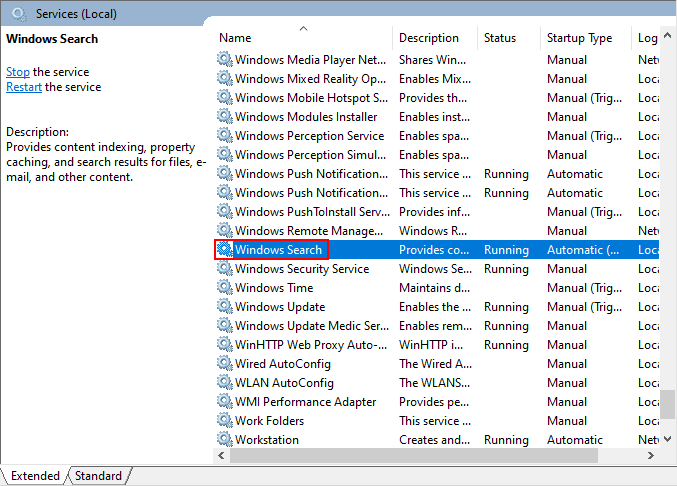 Windows Search service