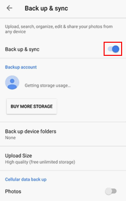 Back up & sync