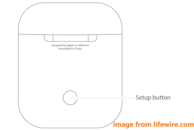 AirPods case setup button