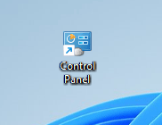 Control Panel shortcut