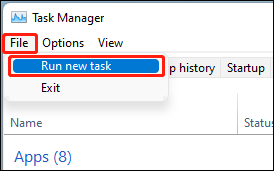 run new task